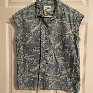 3 for $25 Vans Chambray Floral Button Down